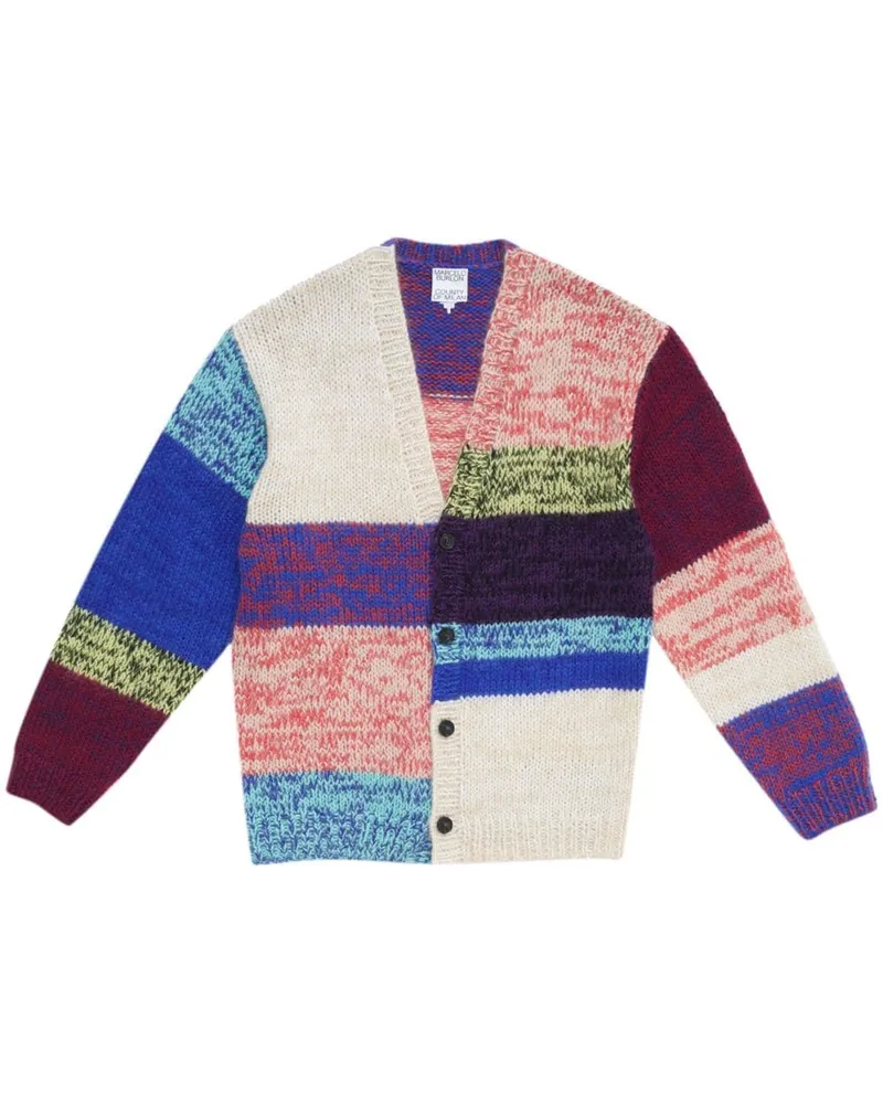 Marcelo Burlon | County of Milan Gestreifter Cardigan mit V-Ausschnitt - Violett Violett