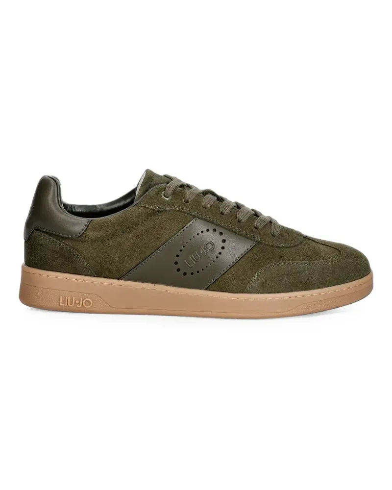 Liu Jo suede logo-patch sneakers - Grün Grün