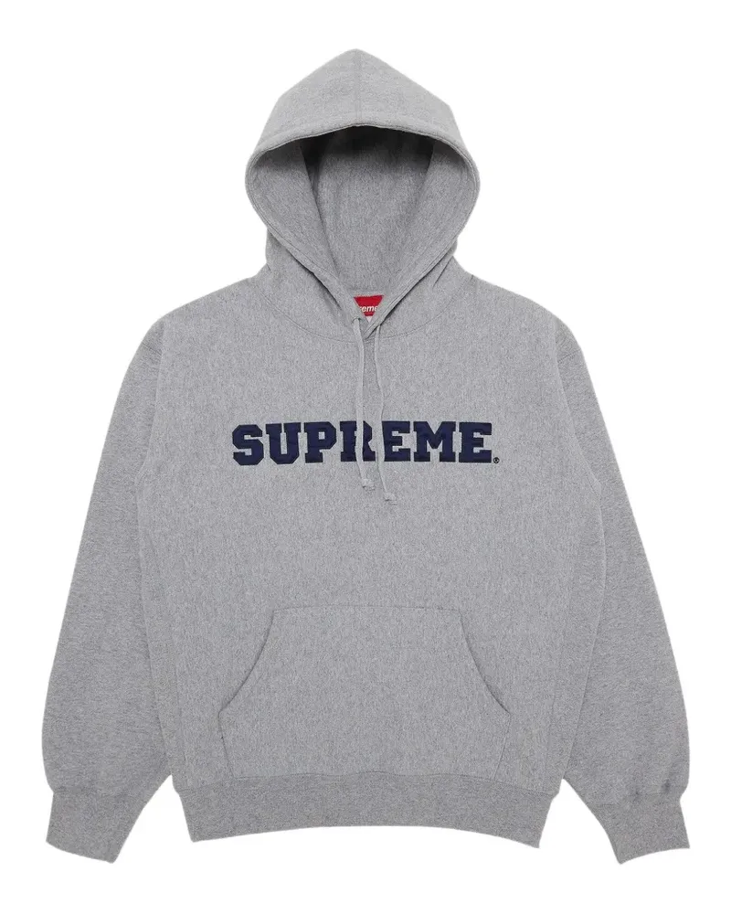 Supreme Being Collegiate Hoodie mit Logo-Applikation - Grau Grau