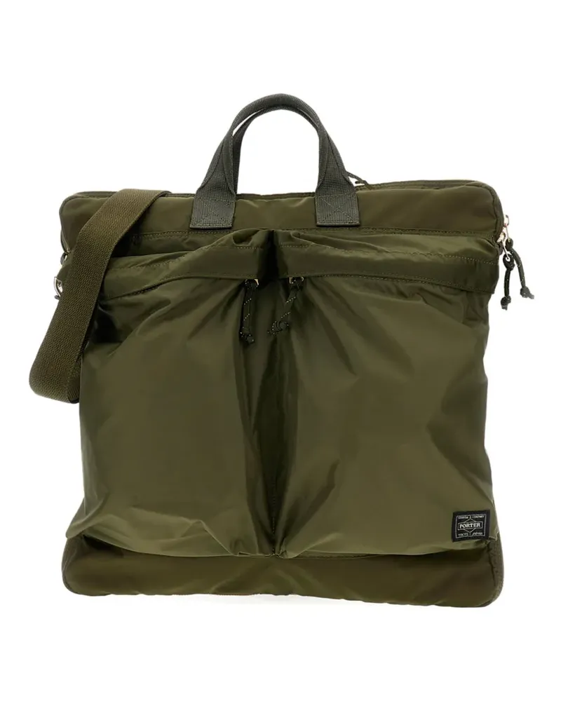 PORTER-YOSHIDA & CO logo-patch tote bag - Grün Grün