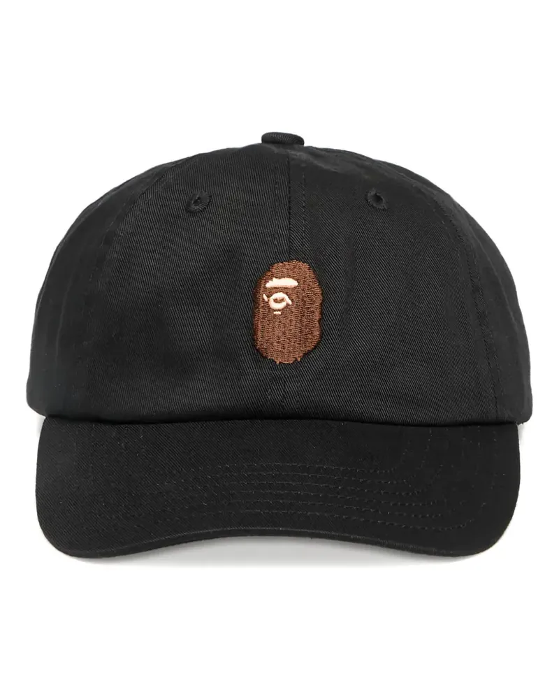BAPE Baseballkappe mit Logo-Stickerei - Schwarz Schwarz
