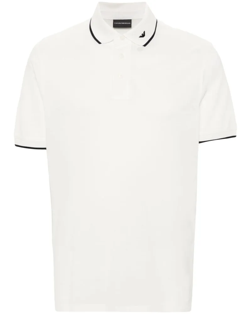 Emporio Armani Poloshirt mit Logo-Stickerei - Nude Nude