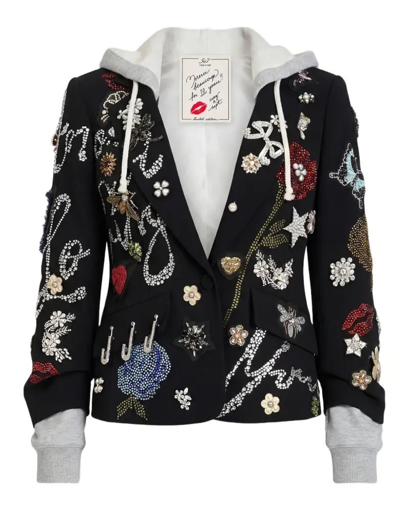 Cinq à Sept Khloe embellished hooded blazer - Schwarz Schwarz