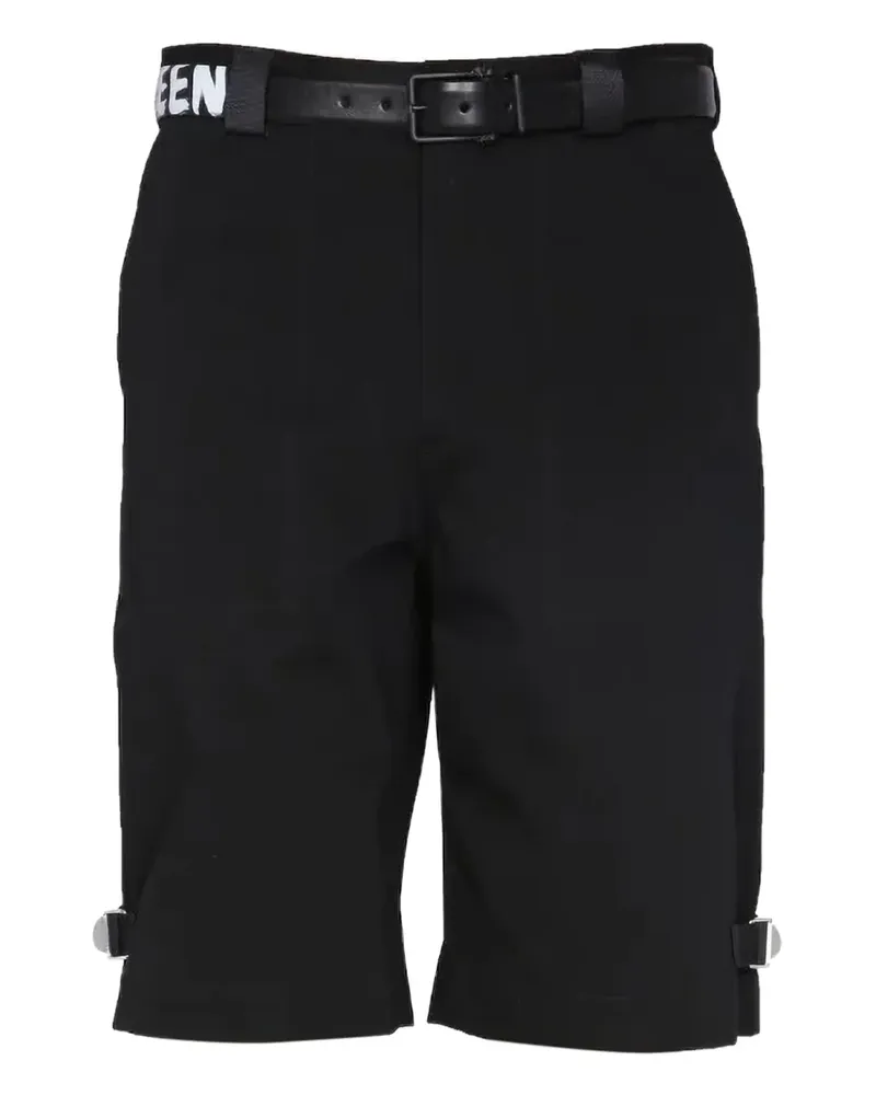 Alexander McQueen Bermudas mit Gürtel - Schwarz Schwarz