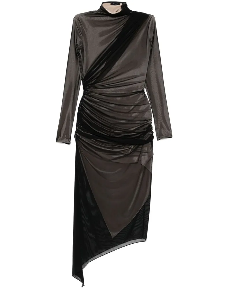 Thierry Mugler Asymmetrisches Kleid - Schwarz Schwarz