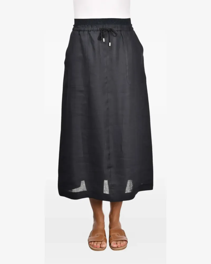 Gran Sasso drawstring midi skirt - Blau Blau