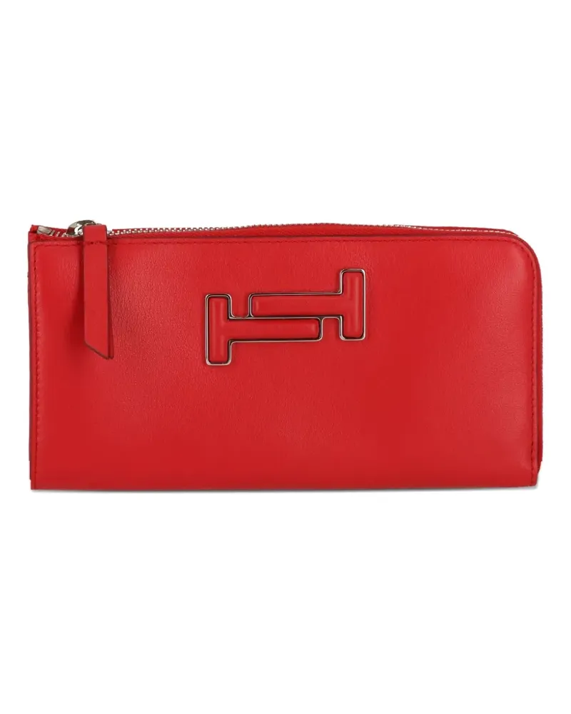 TOD'S Portemonnaie mit T-Logo - Rot Rot