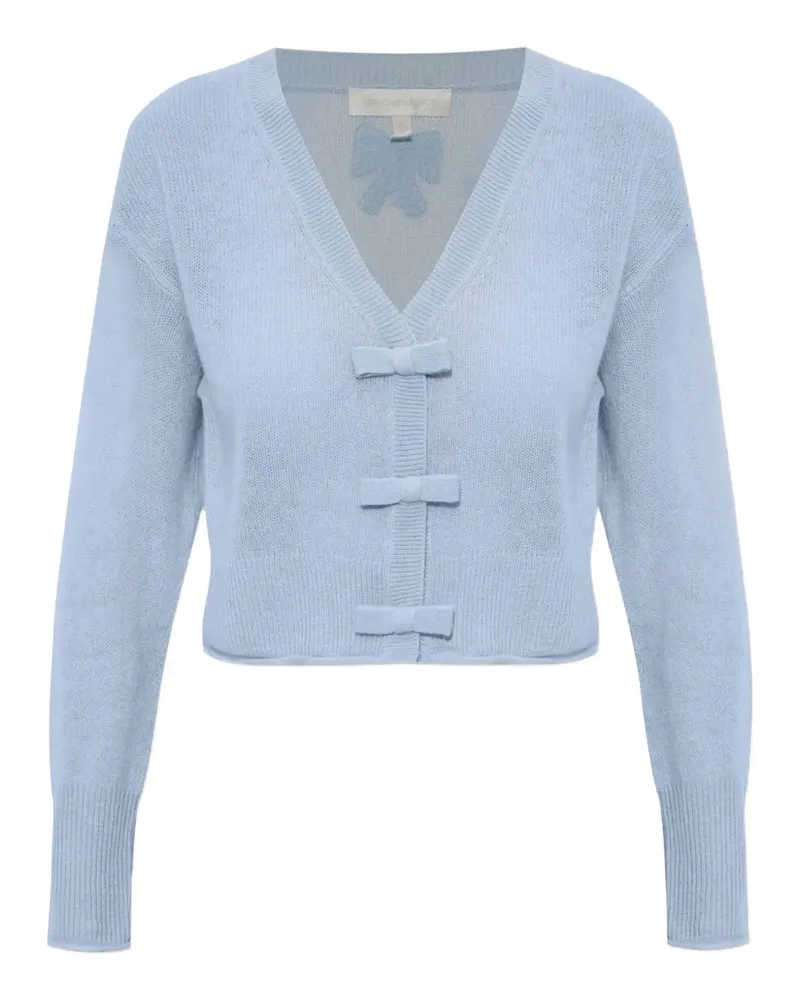 LoveShackFancy Luisella Cardigan mit Schleife - Blau Blau