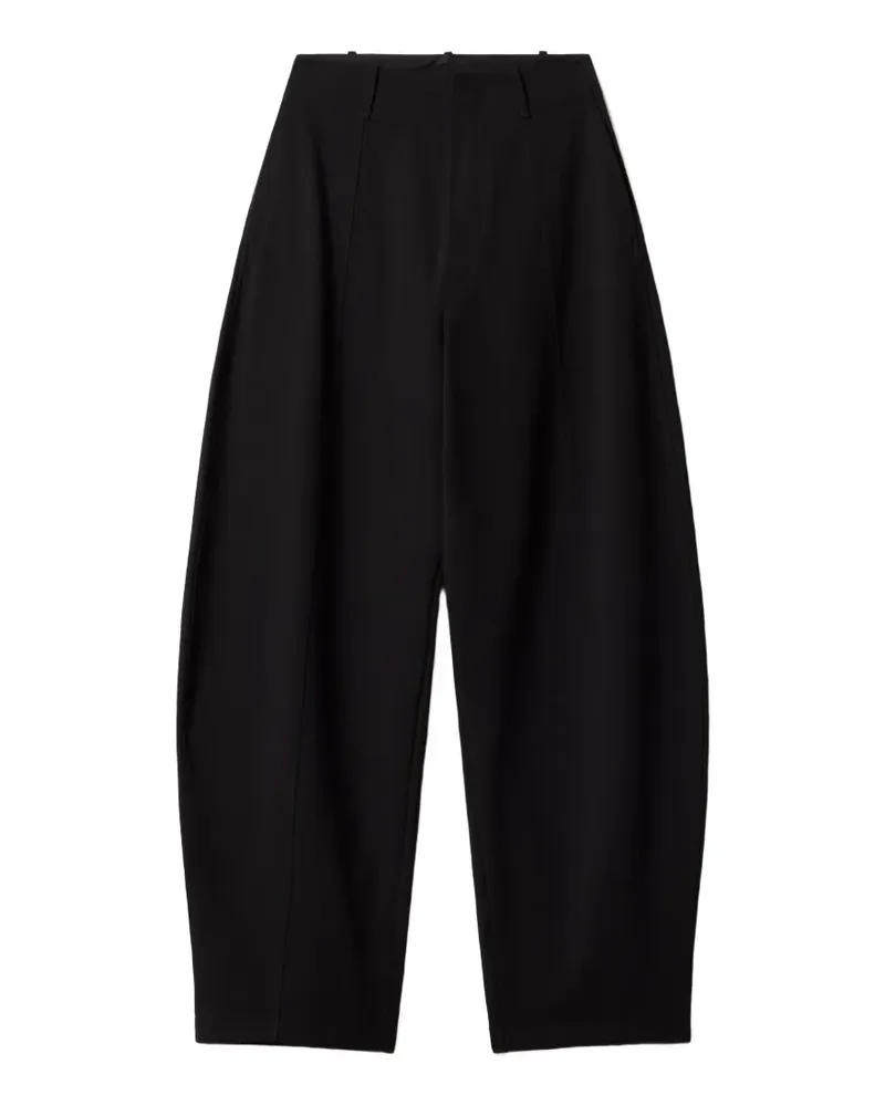Kitsuné wide-leg high-wiasted trousers - Schwarz Schwarz