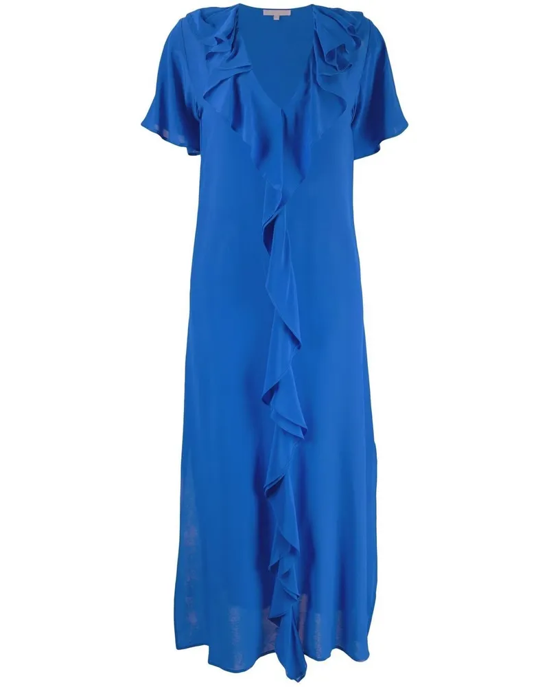 Gold Hawk Clothing Langes Kleid mit V-Ausschnitt - Blau Blau