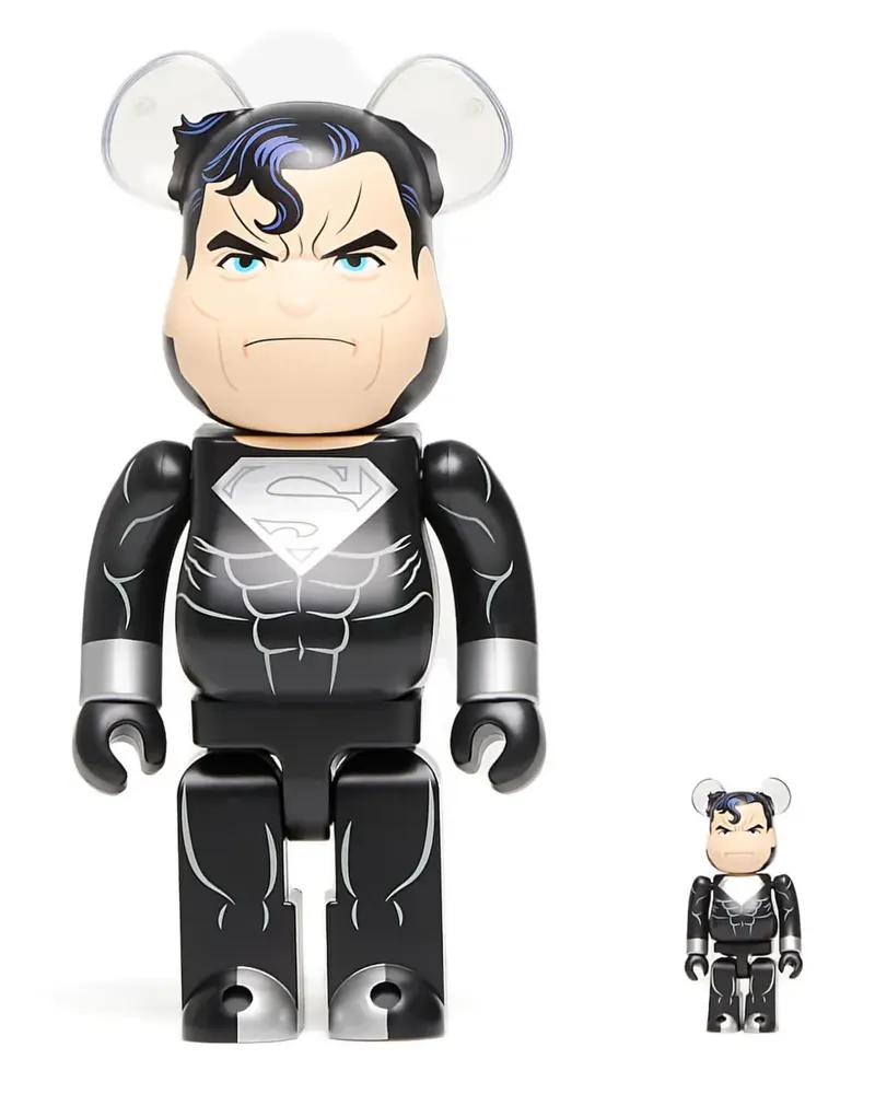 Medicom Toy x DC Return of Superman BE@RBRICK 100% & 400% Figuren-Set - Schwarz Schwarz