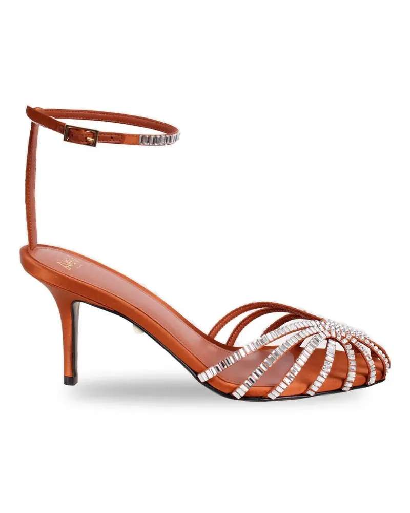 Alevì Penelope 80 embellished-strap sandals - Orange Orange