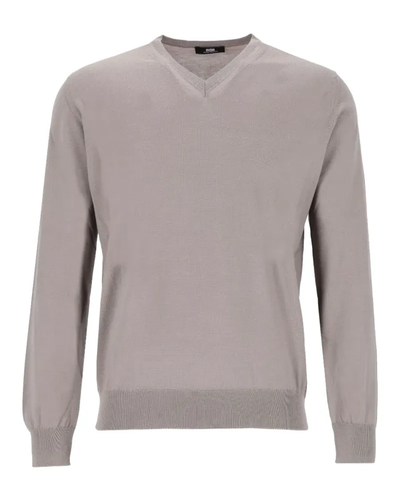 Alpha Studio Pullover mit V-Ausschnitt - Grau Grau