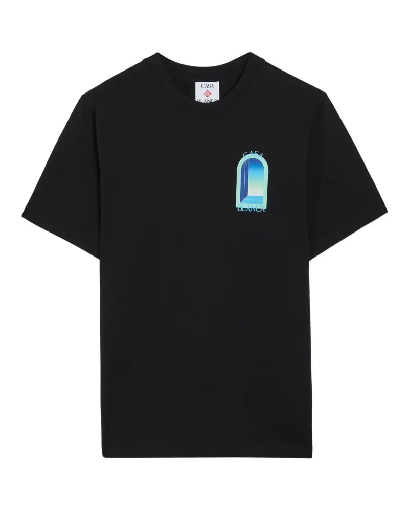 Casablanca Paris T-Shirt mit grafischem Print - Schwarz Schwarz