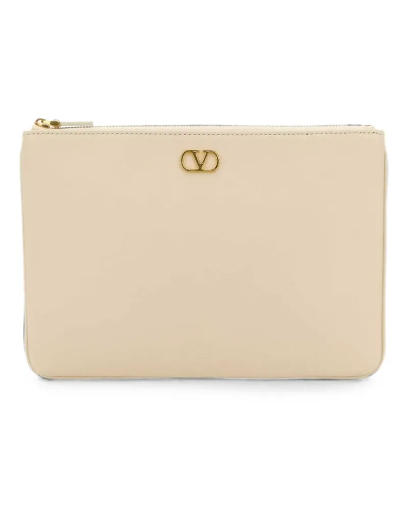 Valentino Garavani Clutch mit VLogo - Nude Nude