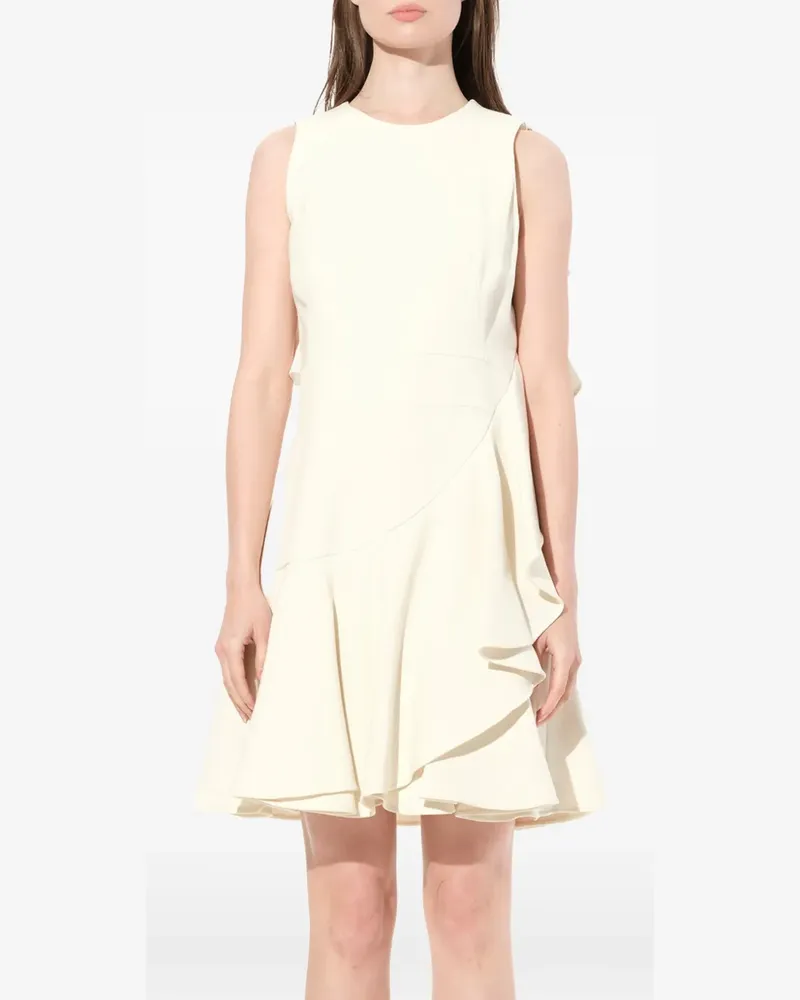 Alexander McQueen ruffled sleeveless dress - Nude Nude