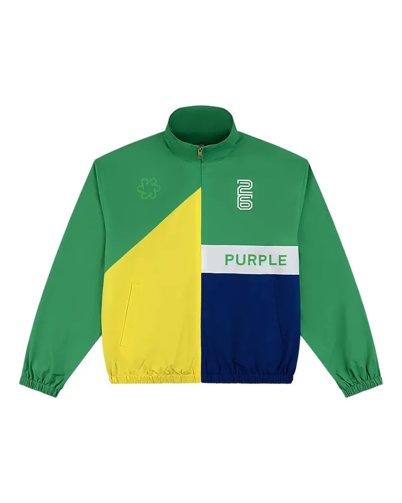 PURPLE BRAND Brazil All Around Jacke in Colour-Block-Optik - Grün Grün