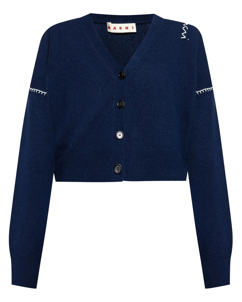 Marni Klassischer Cropped-Cardigan - Blau Blau