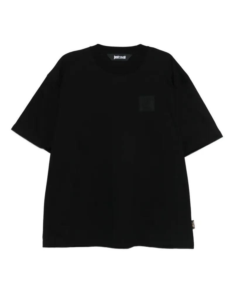 Just Cavalli T-Shirt mit Logo-Patch - Schwarz Schwarz