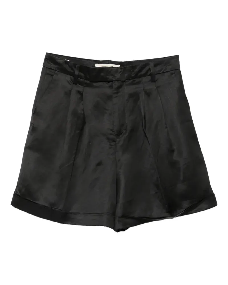 Briglia 1949 pleated satin-finish shorts - Schwarz Schwarz