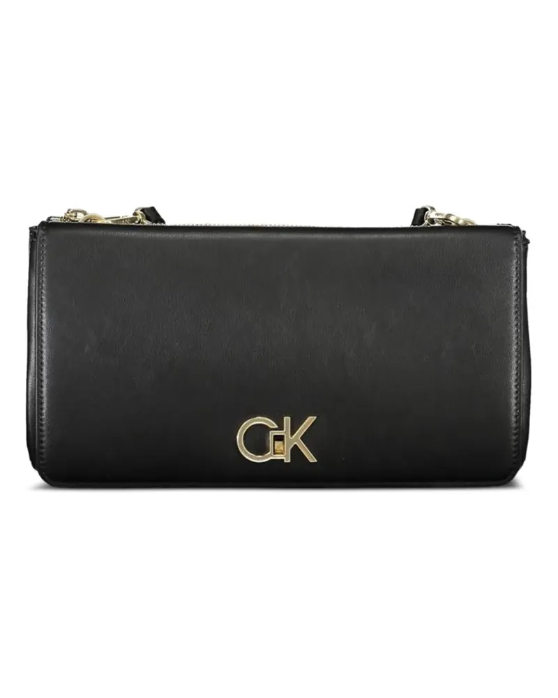 Calvin Klein logo-plaque chain-strap crossbody bag - Schwarz Schwarz