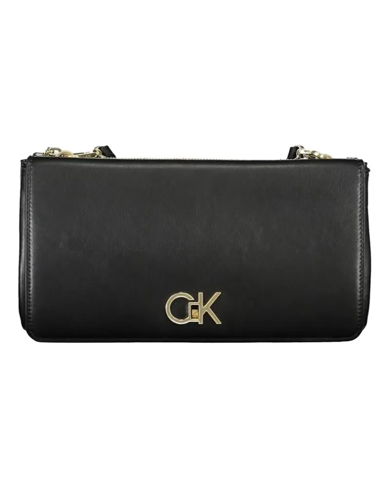 Calvin Klein logo-plaque chain-strap crossbody bag - Schwarz Schwarz