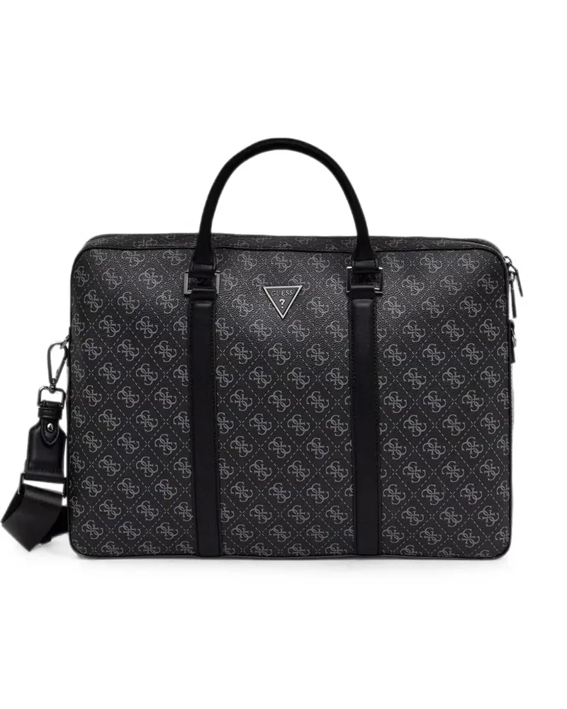 Guess Laptoptasche mit Logo-Muster - Schwarz Schwarz