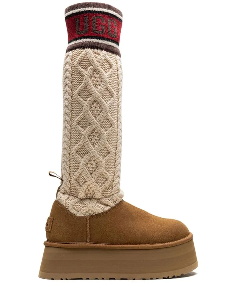UGG Classic Sweater Letter Chestnut Stiefel - Nude Nude