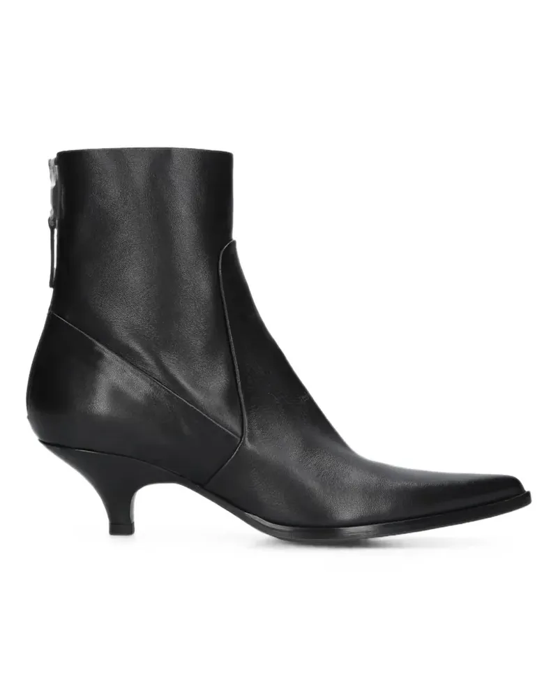 Elena Iachi tapered-toe leather ankle boots - Schwarz Schwarz