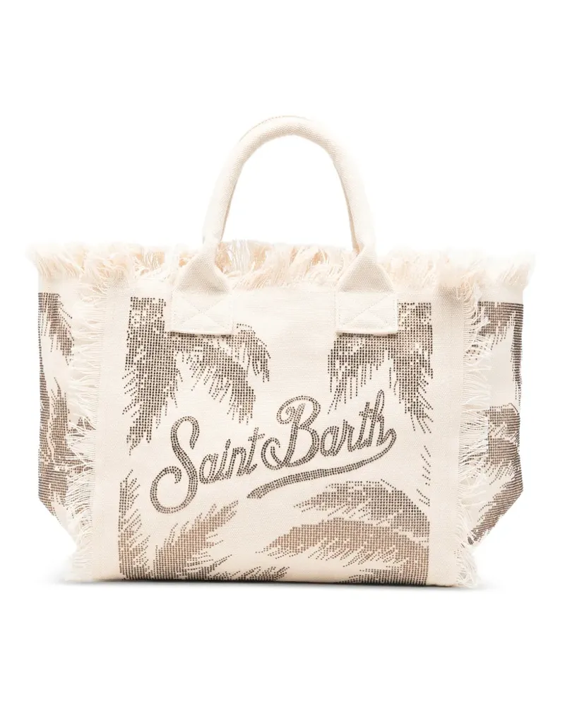 MC2 Saint Barth fringe-trimmed tote bag - Nude Nude