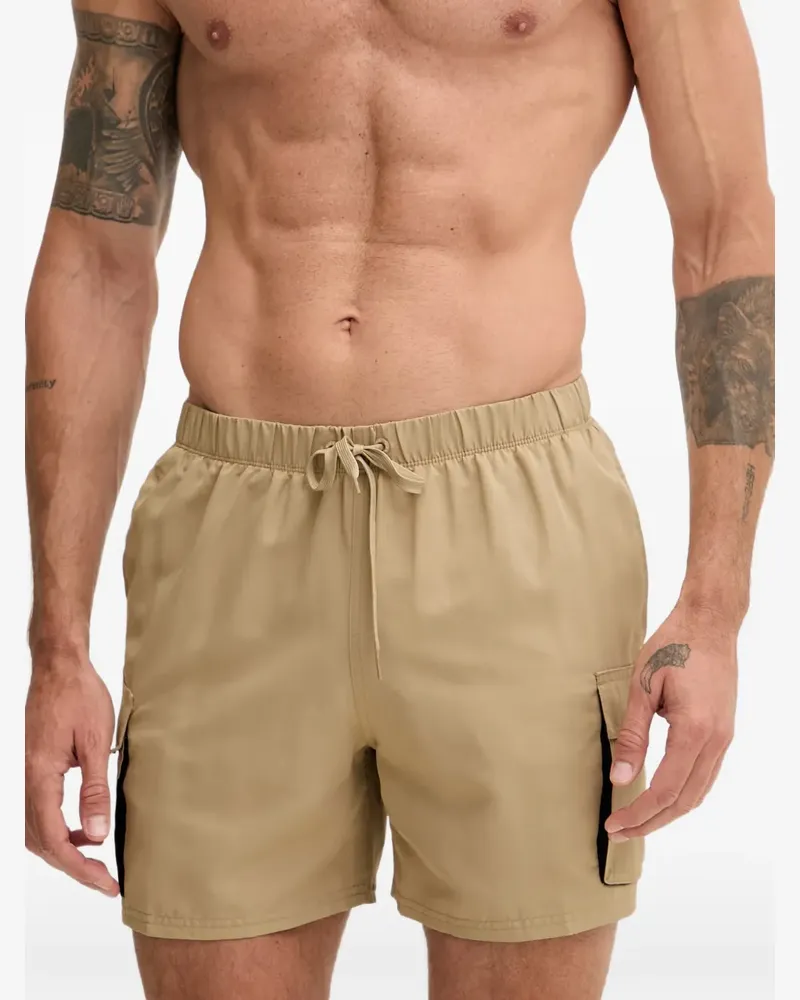Nike Badeshorts mit aufgesetzten Taschen - Nude Nude