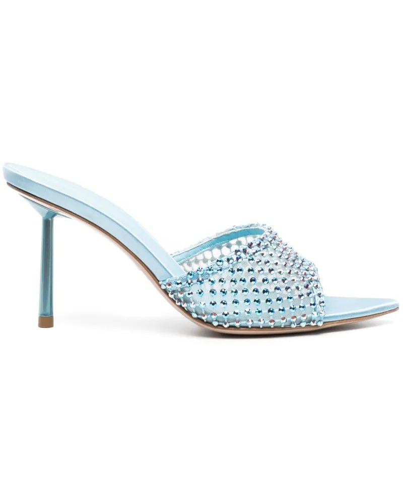 Le Silla Gilda Mules mit Strass 100mm - Blau Blau