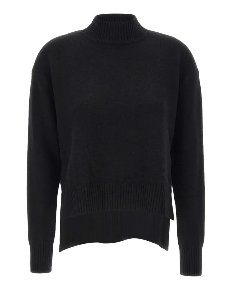 Kaos ribbed-trim sweater - Schwarz Schwarz