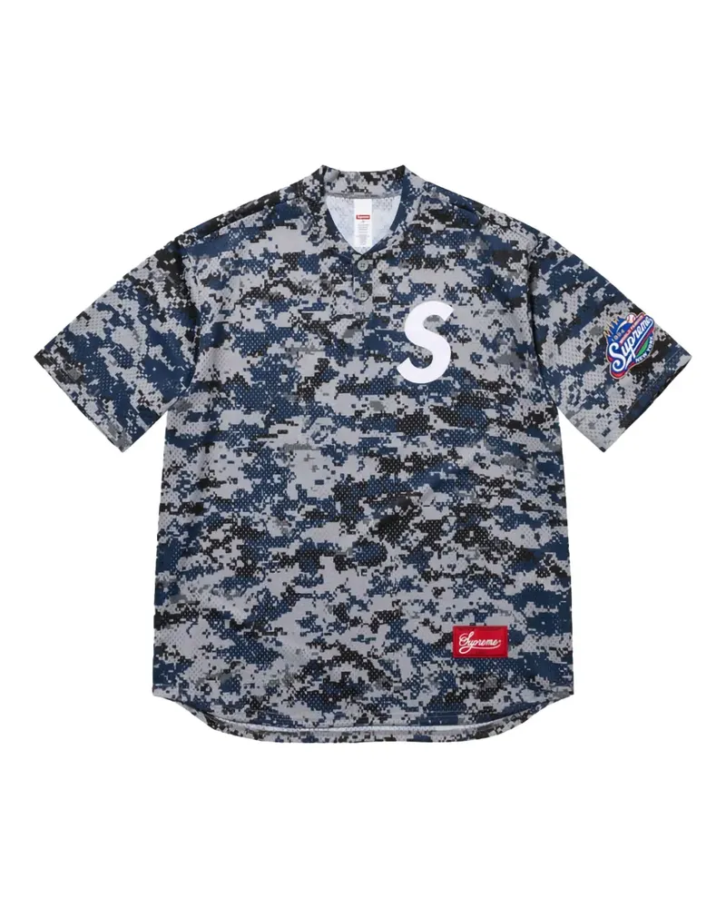 Supreme Being S Logo Henley-Oberteil - Blau Blau