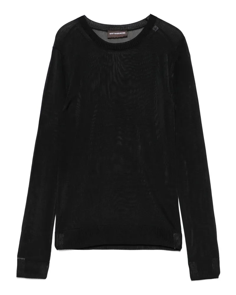 MVP Wardrobe Sweatshirt mit Rundhalsausschnitt - Schwarz Schwarz