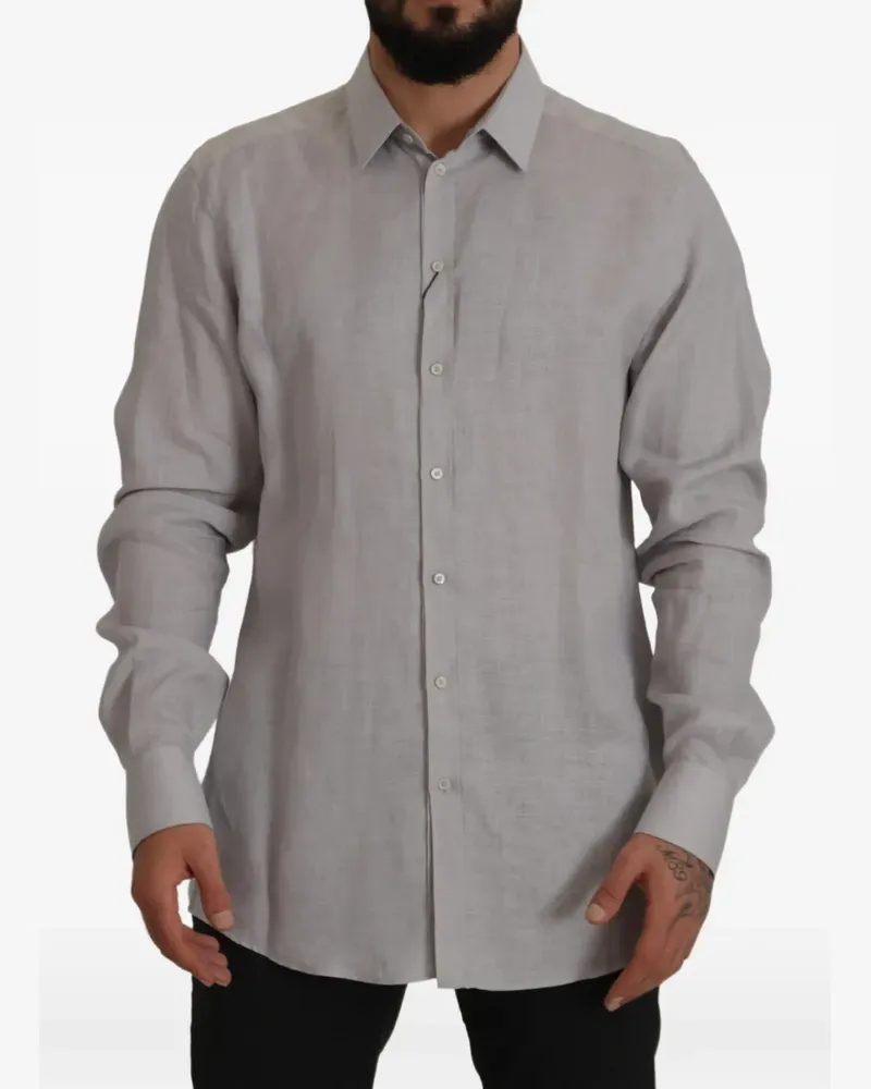 Dolce & Gabbana Langärmeliges Hemd - Grau Grau