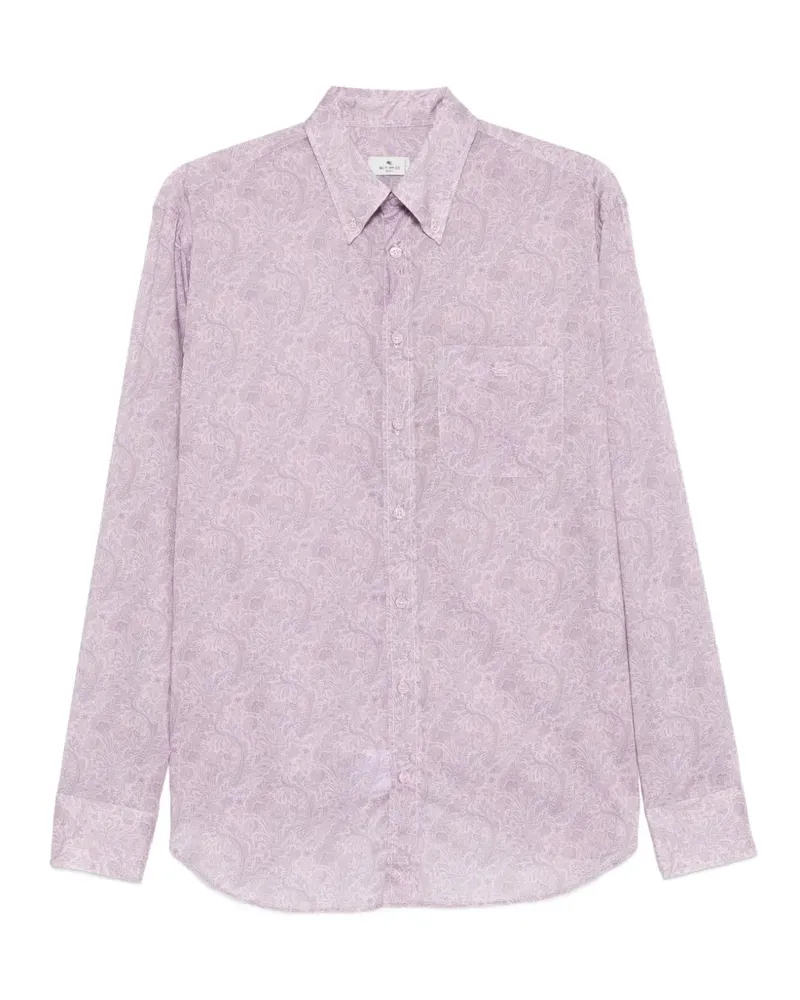 Etro Paisley-print button-down shirt - Violett Violett
