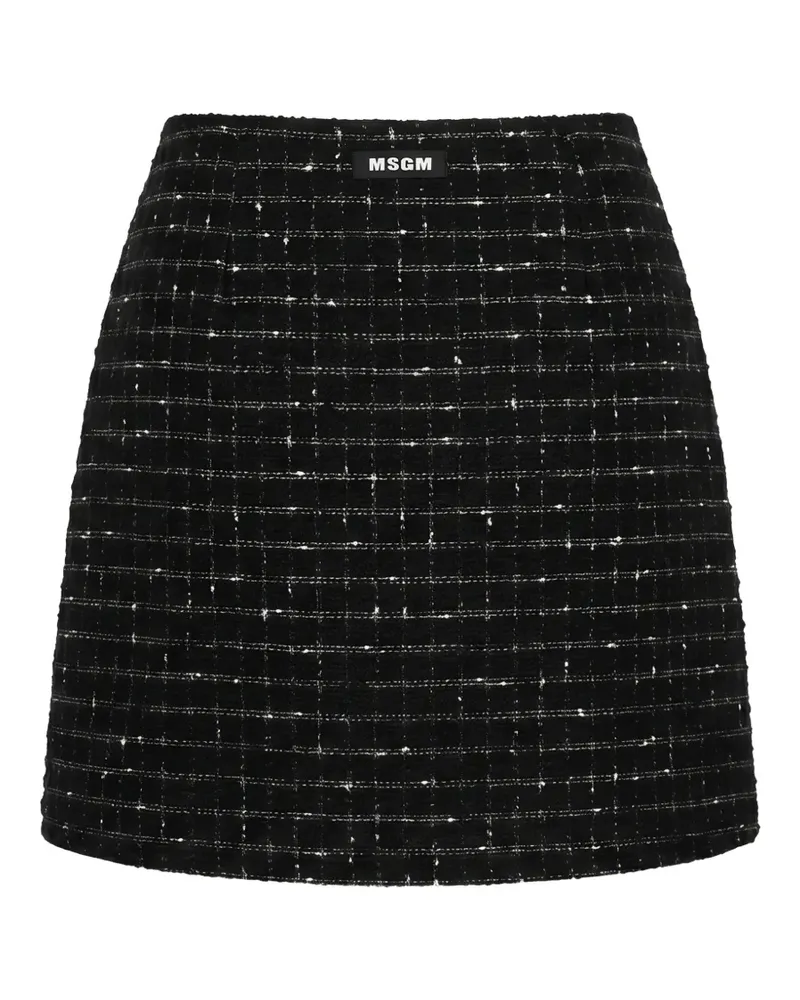 MSGM check-pattern wrap skirt - Schwarz Schwarz