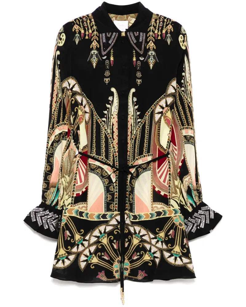Camilla Weites Hemdkleid - Schwarz Schwarz