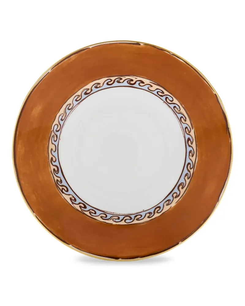 Ginori 1735 Suppenteller mit Wellenmuster (24,5cm) - Weiß Weiß
