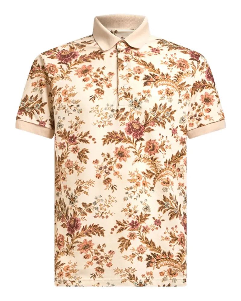 Etro Poloshirt mit Blumen-Print - Nude Nude