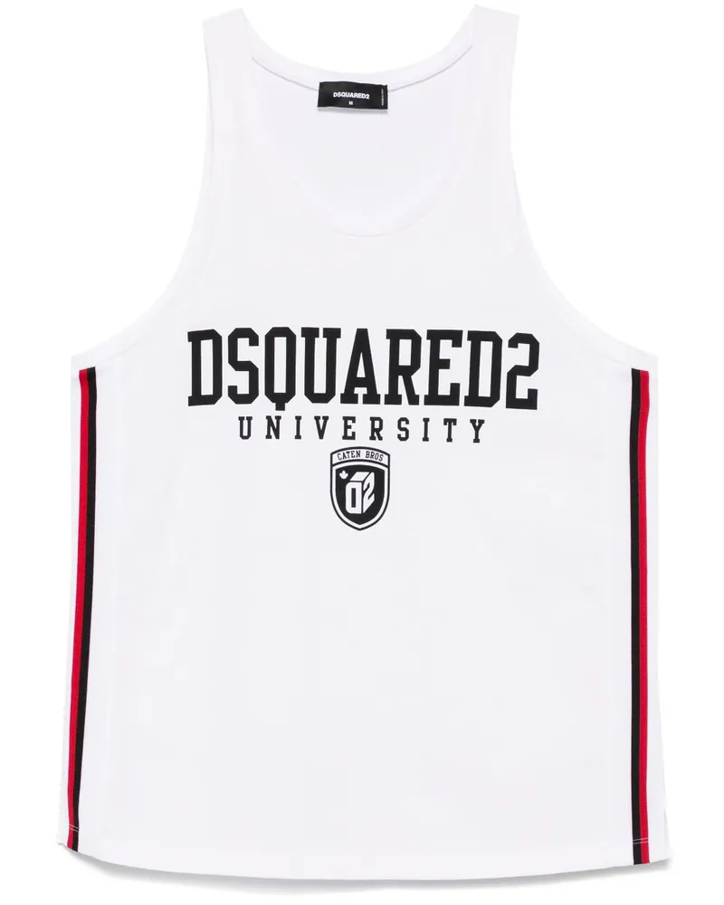 Dsquared2 Trägershirt mit Logo-Print - Weiß Weiß