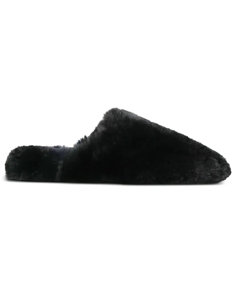 Balenciaga Slipper aus Faux Shearling - Schwarz Schwarz