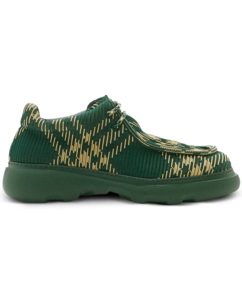 Burberry Derby-Schuhe mit EKD Check-Print - Grün Grün