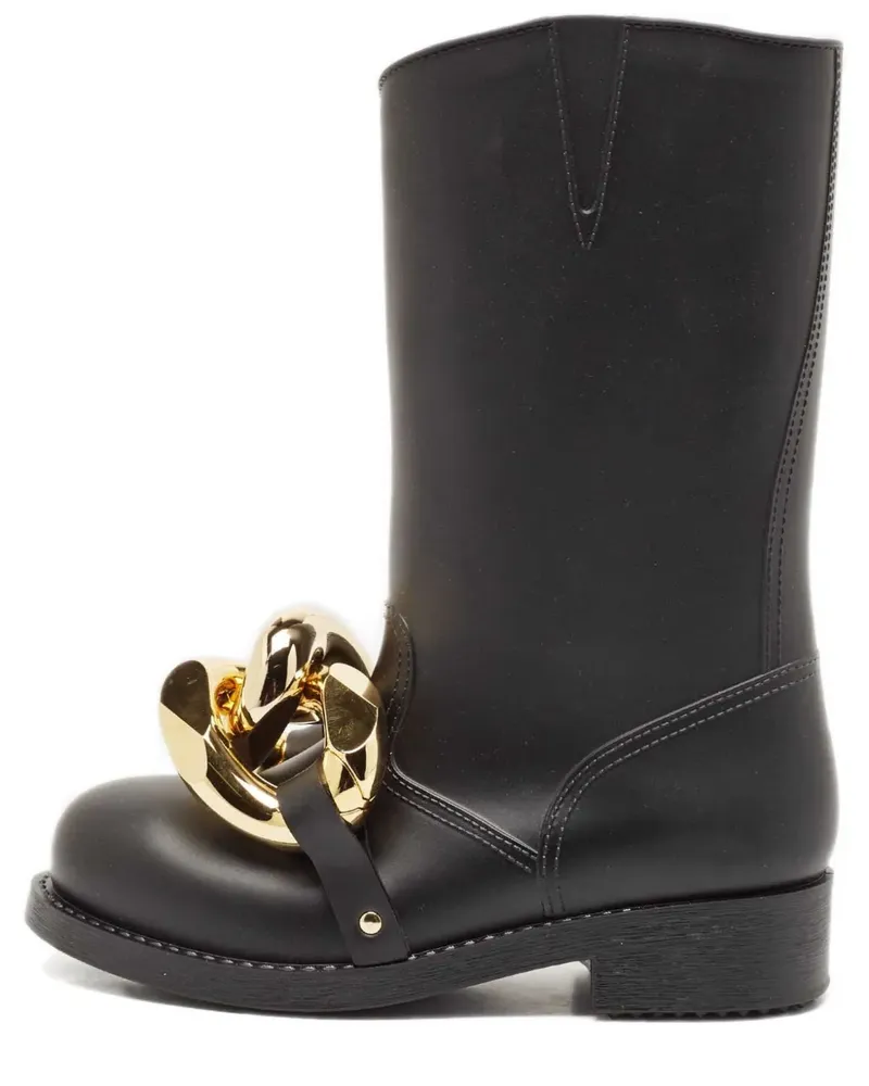 J.W.Anderson Pre-owned Gummistiefel mit Kette - Schwarz Schwarz