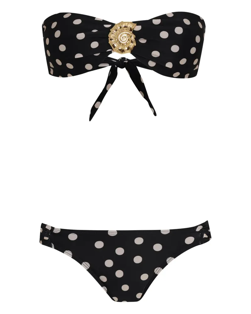 BRIGITTE shell-detail bikini - Schwarz Schwarz