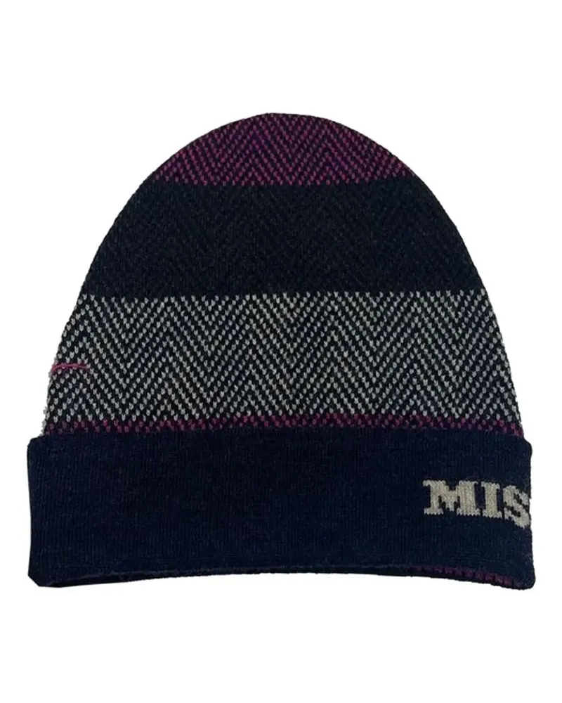 Missoni zigzag-knit beanie hat - Blau Blau