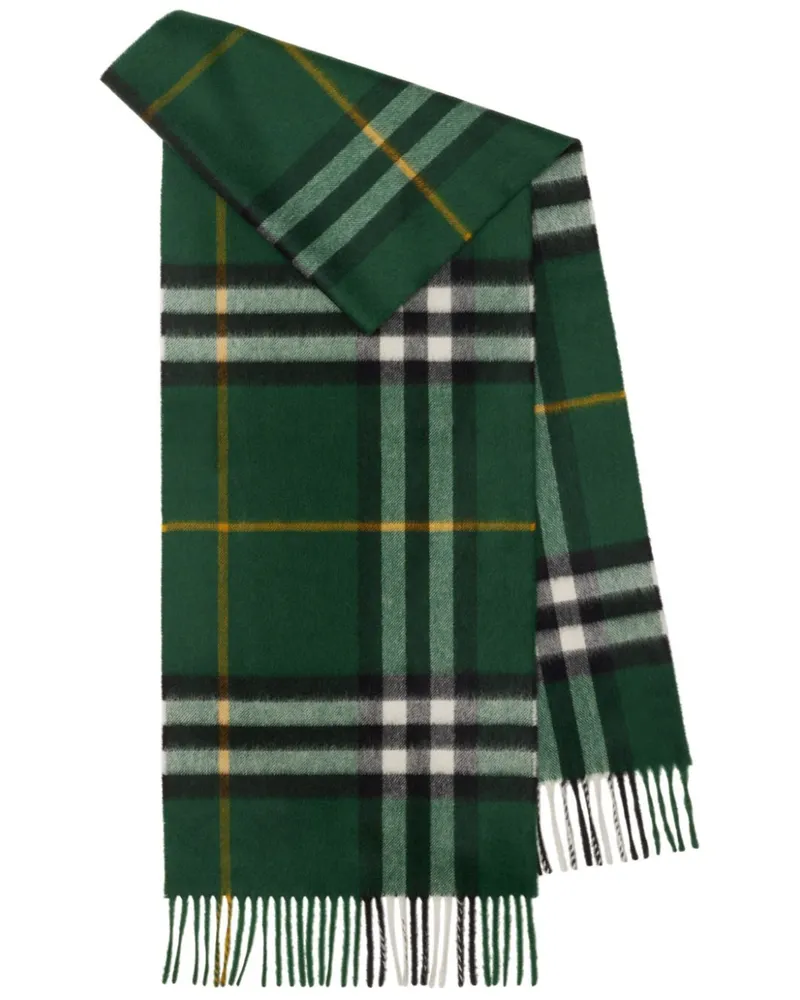 Burberry Karierter Kaschmirschal - Grün Grün