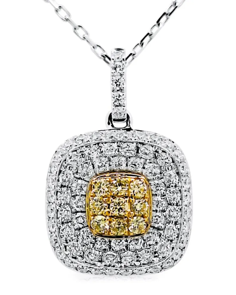 HYT Jewelry 18kt Weißgoldhalskette mit Diamant Weiß