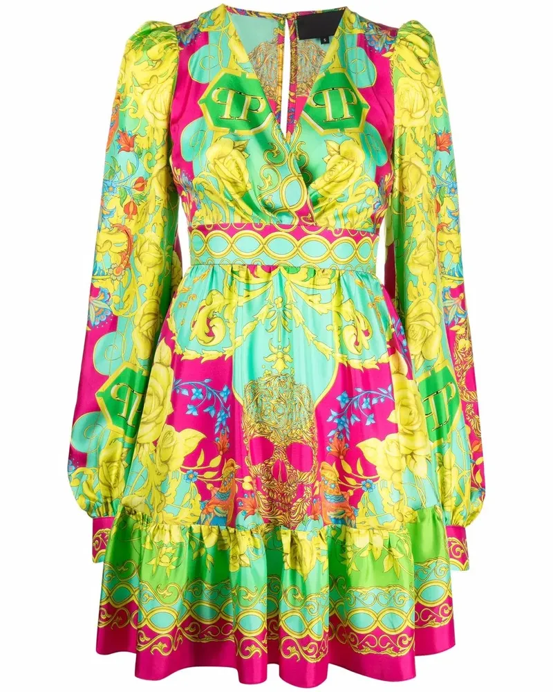 Philipp Plein Kleid mit Print - Grün Grün
